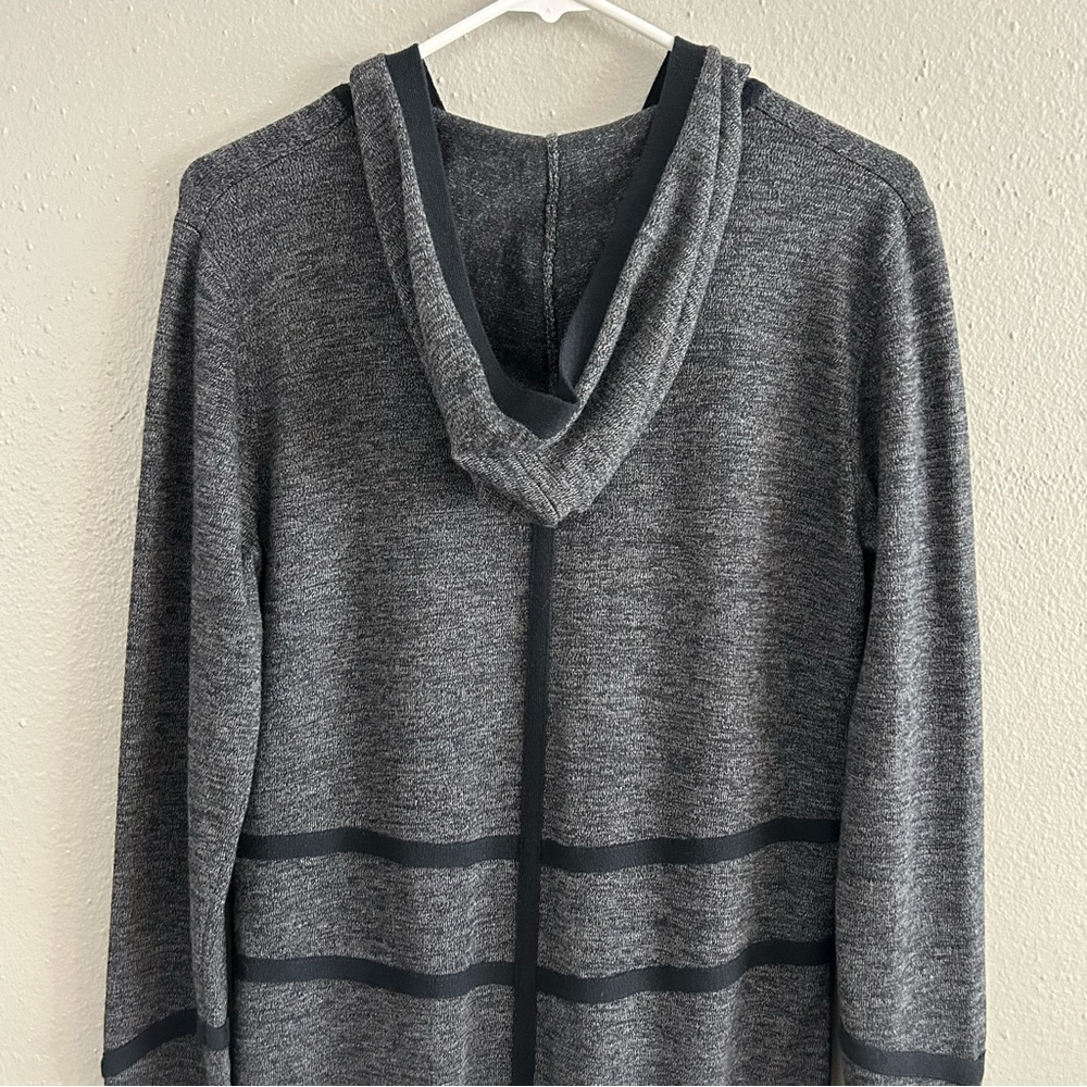 Title Nine Merino Wool Blend Full Zip Cardigan Duster Sweater Hooded Dress Sz M - Picture 6 of 9